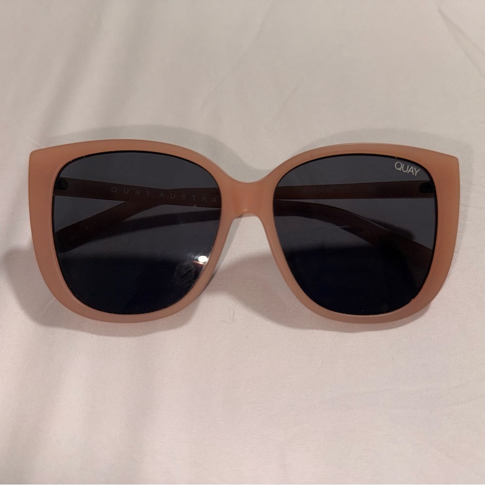 Quay Australia Sunglasses with Tan Frame and Black Lenses